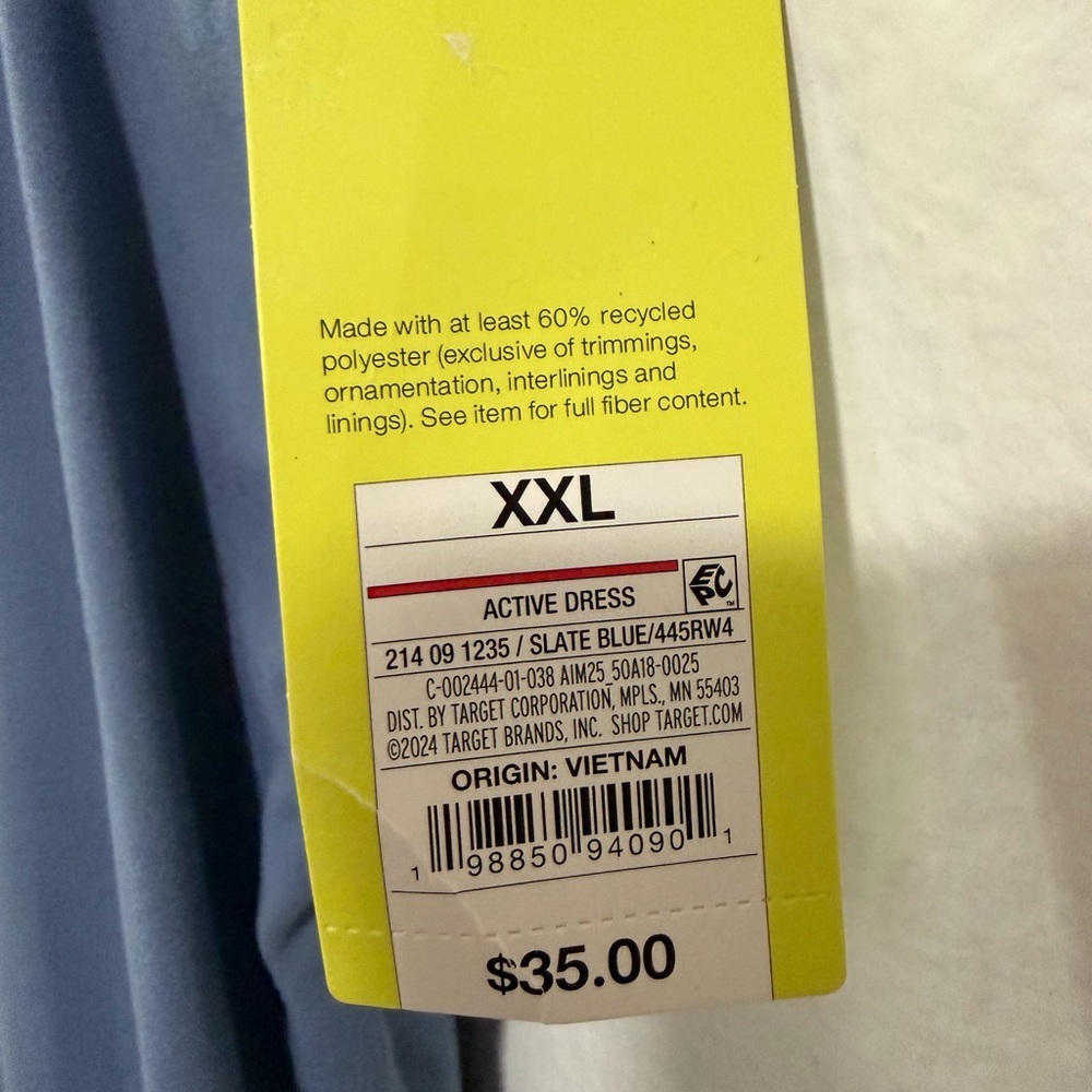 Women's Knit Ruched Active Dress - All In Motion™ Slate Blue XXL - Picture 8 of 16
